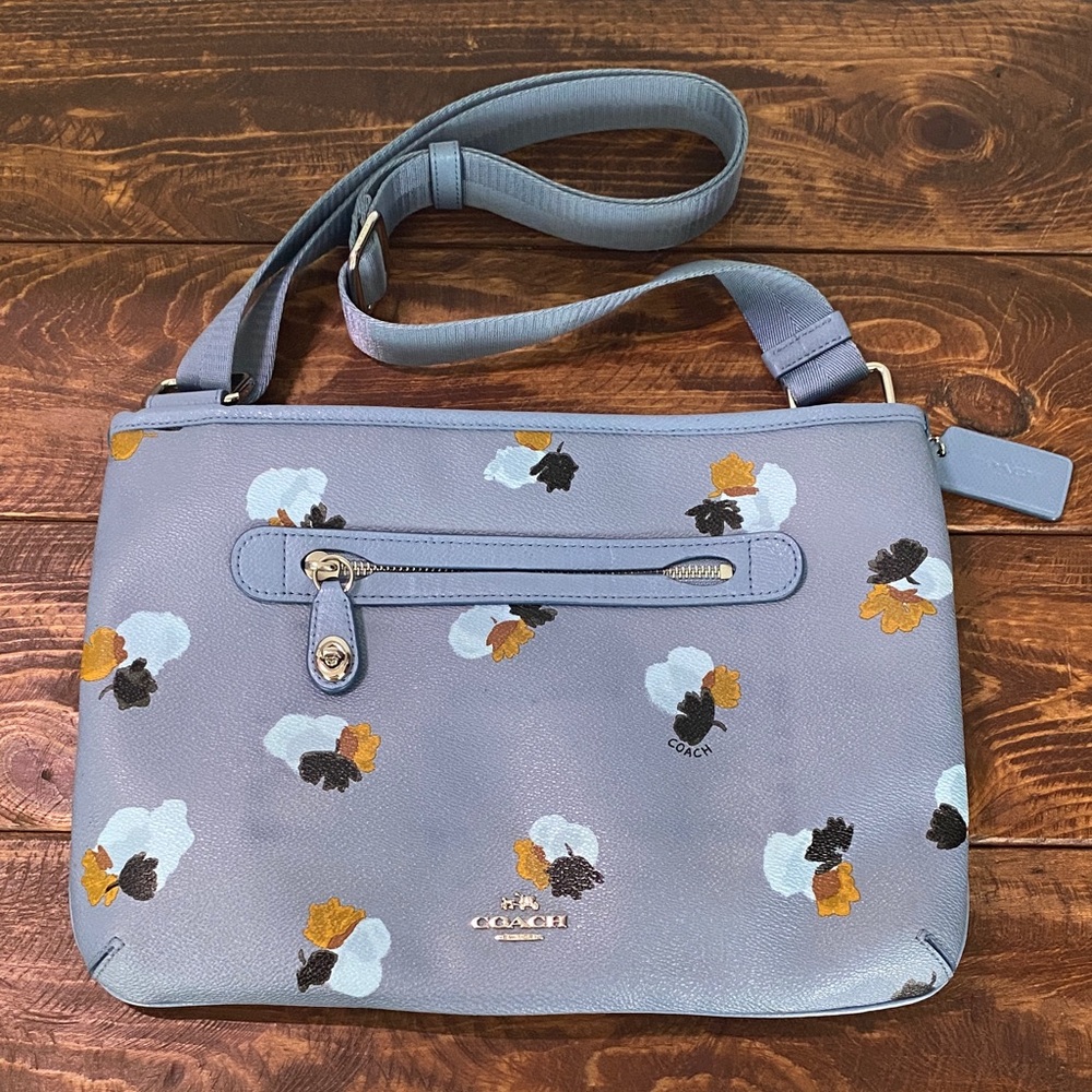 Coach Blue Floral Crossbody Bag